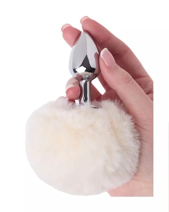 Tailz White Fluffy Bunny Tail Anal Plug