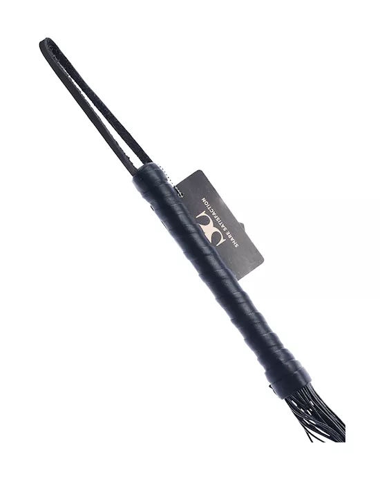Bound X Leather Cord Flogger With Calfskin Handle
