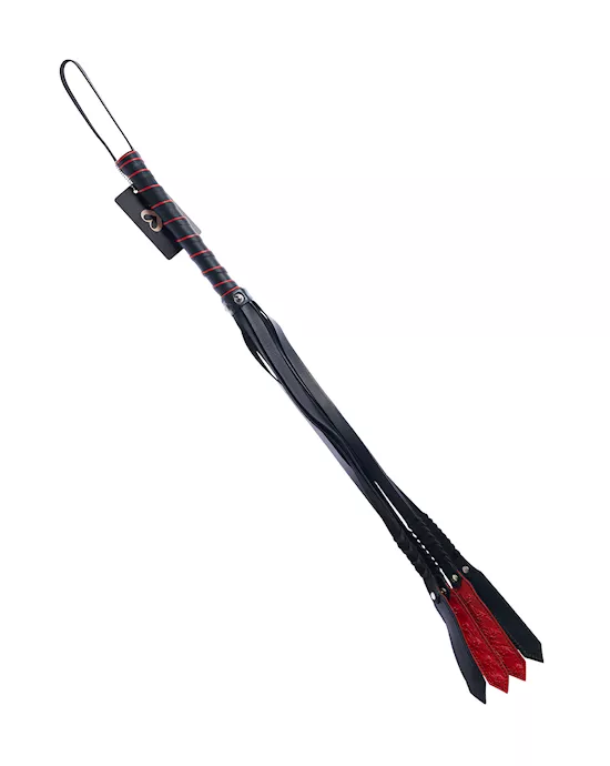 BoundXSpikedLeatherFloggerwithBraidDetail