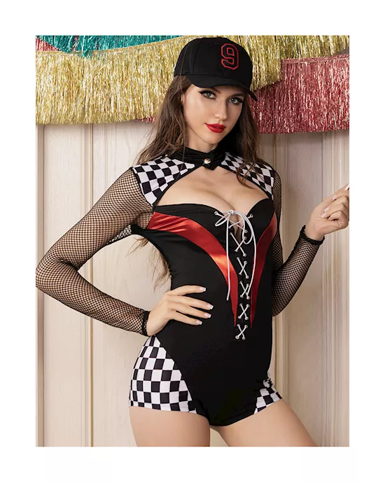 Racing Girl Jumpsuit Costume