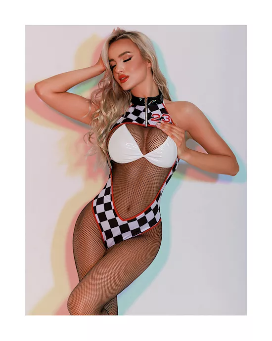 Fishnet Racing Girl Jumpsuit
