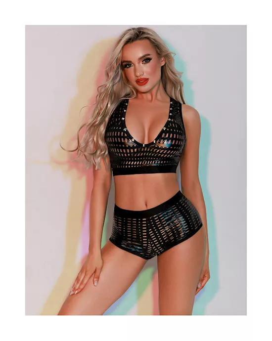 Mesh Bra And Panty Set