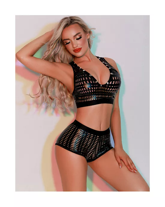 Mesh Bra And Panty Set