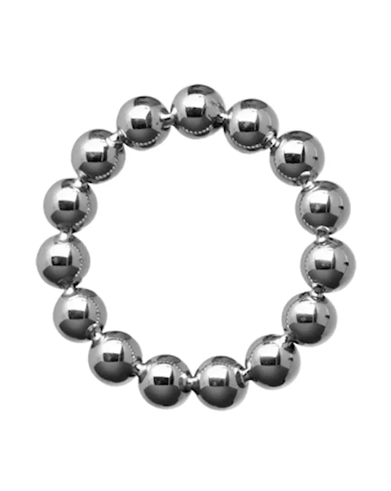 Meridian175InchStainlessSteelBeadedCockRing