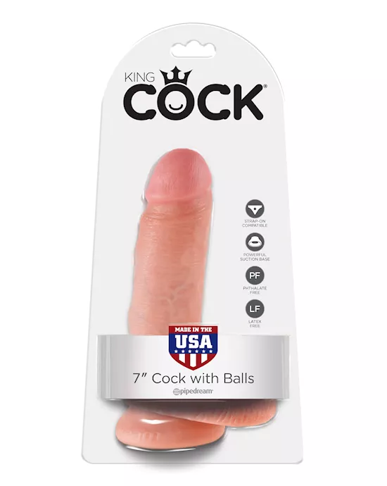 King Cock Suction Cup Dildo With Balls