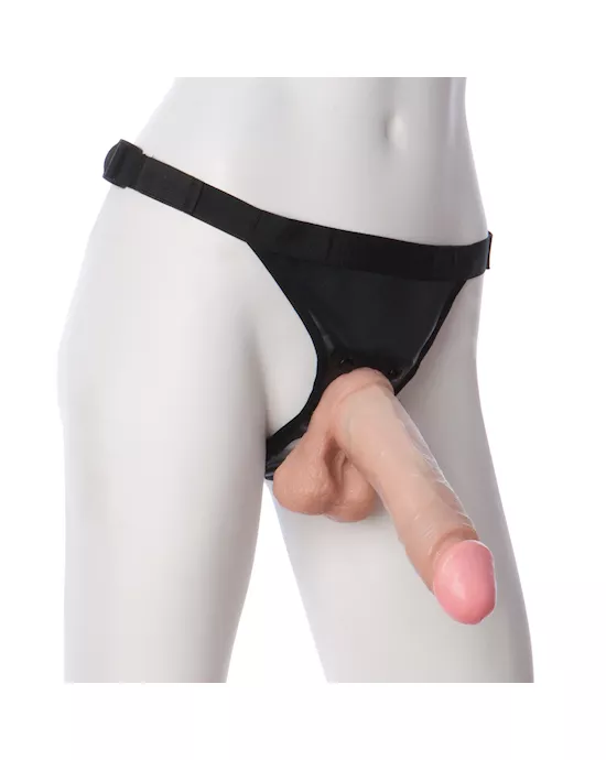 Vac-U-Lock-8InchRealisticCock-WithUltraHarness