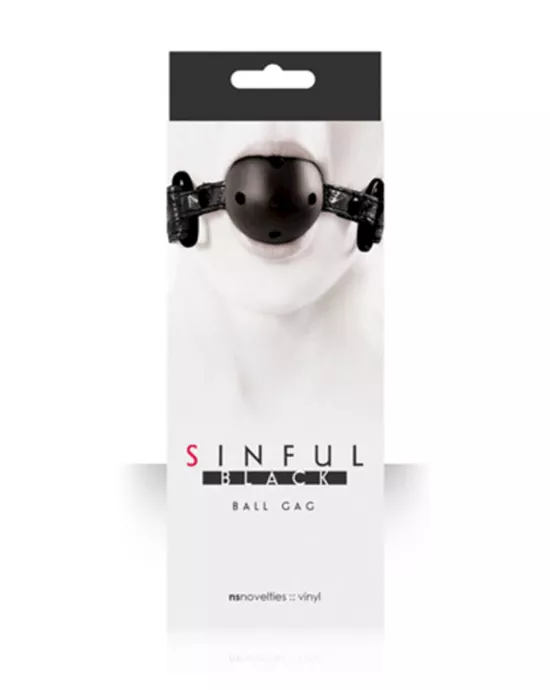 Sinful Black Ball Gag