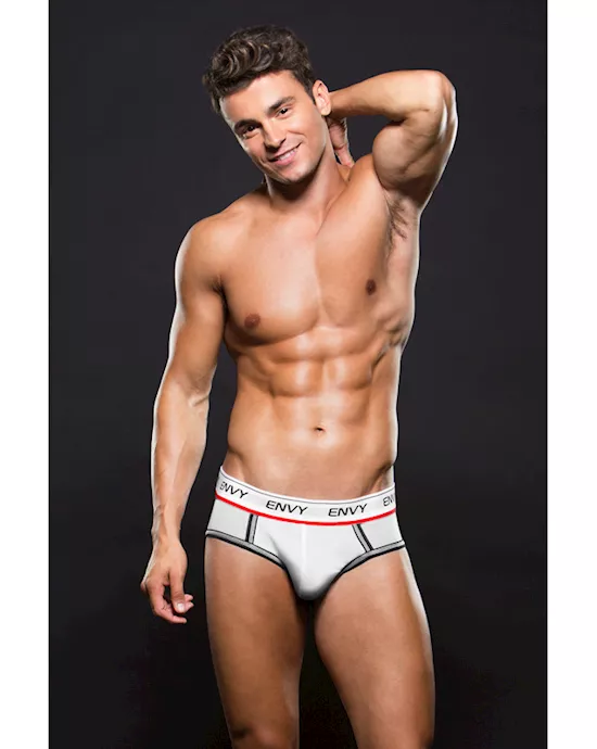 EnvyLogoElasticLowRiseMeshBriefSMWhite