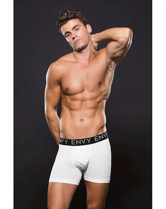 EnvyMicroLowRiseLogoElasticBoxerSMWhite