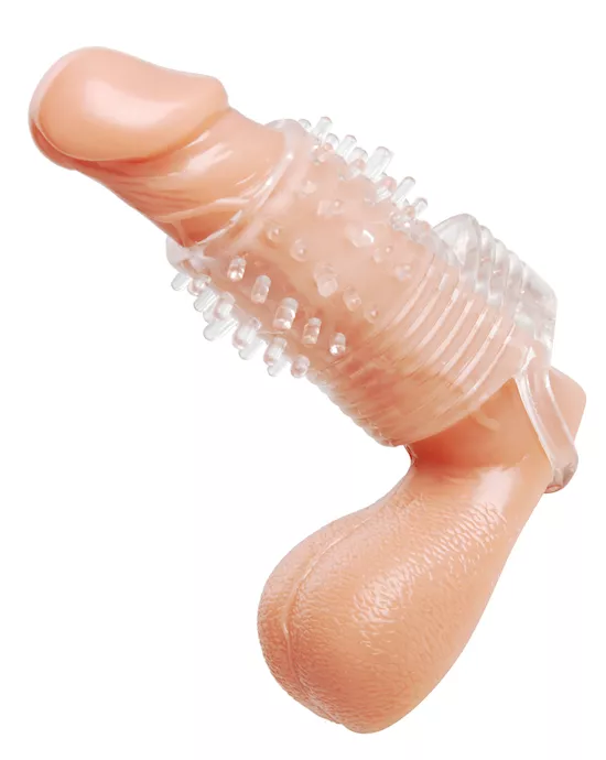 ClearSensationsVibratingTexturedErectionSleeve