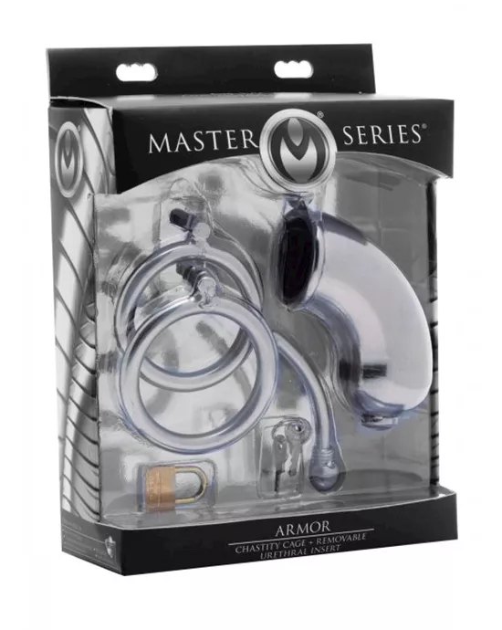 Chastity Cage With Urethral Insert