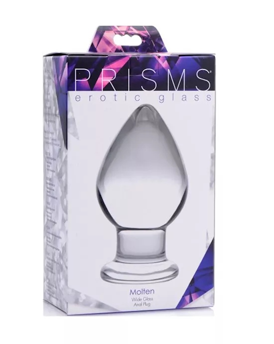 Molten Wide Glass Butt Plug