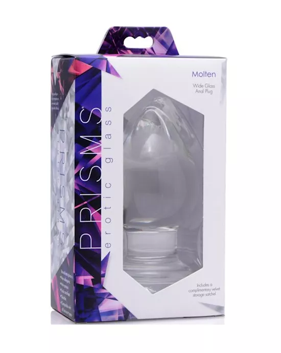 Molten Wide Glass Butt Plug