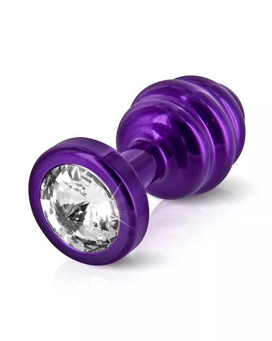 Diogol-AnoButtPlugRibbedPurple30mm