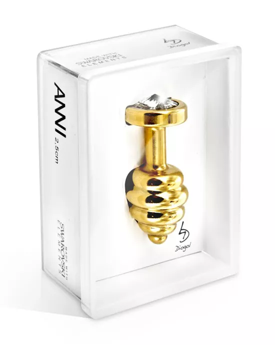 Diogol Ano Butt Plug Ribbed And Plated 30 Mm