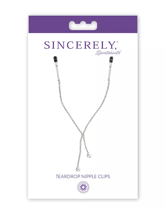 Sportsheets Nipple Clamps With Teardrop Crystals