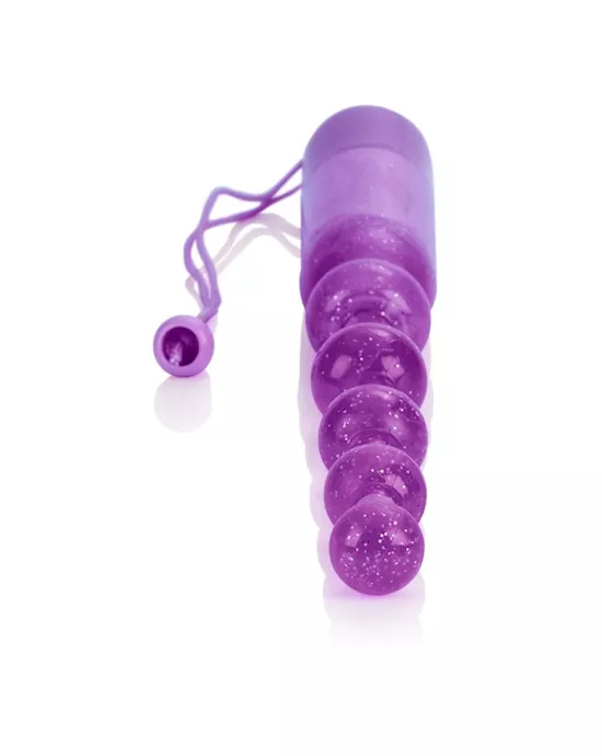 Waterproof Vibrating Pleasure Beads Purple