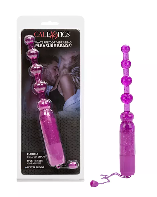 Waterproof Vibrating Pleasure Beads Purple
