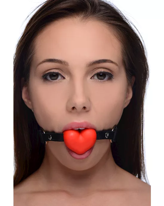 Heart Beat Silicone Heart Shaped Mouth Gag
