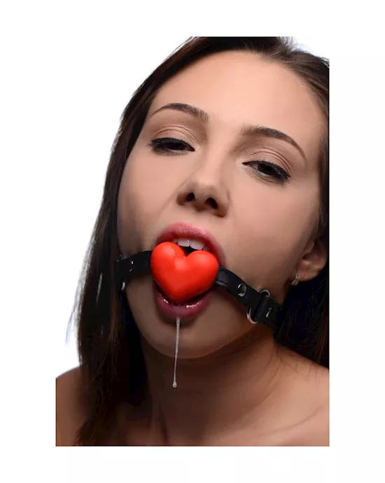 Heart Beat Silicone Heart Shaped Mouth Gag