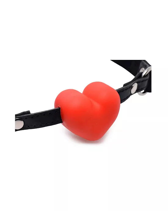 Heart Beat Silicone Heart Shaped Mouth Gag