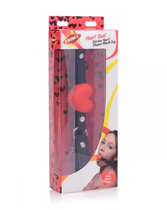 Heart Beat Silicone Heart Shaped Mouth Gag