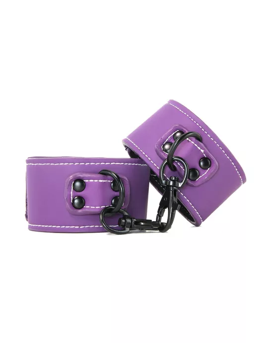 LustBondageWristCuffPurple