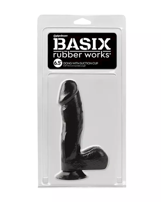 Basix 6.5 Inch Suction Cup Dildo