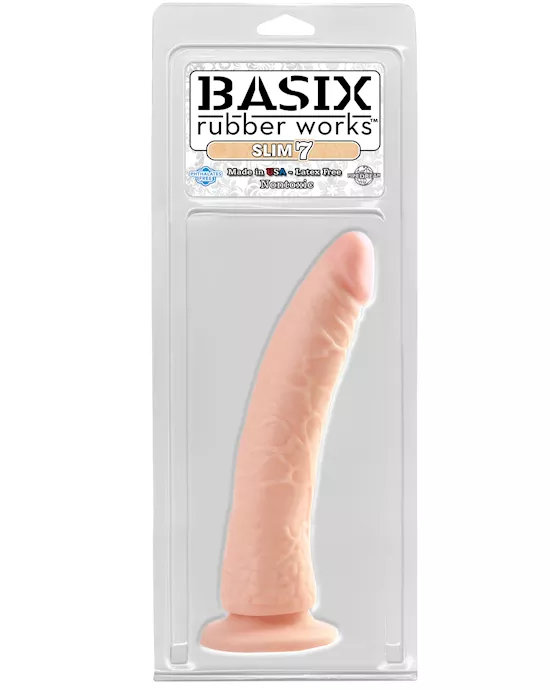 Basix Slim Dildo With Suction Cup Dildo