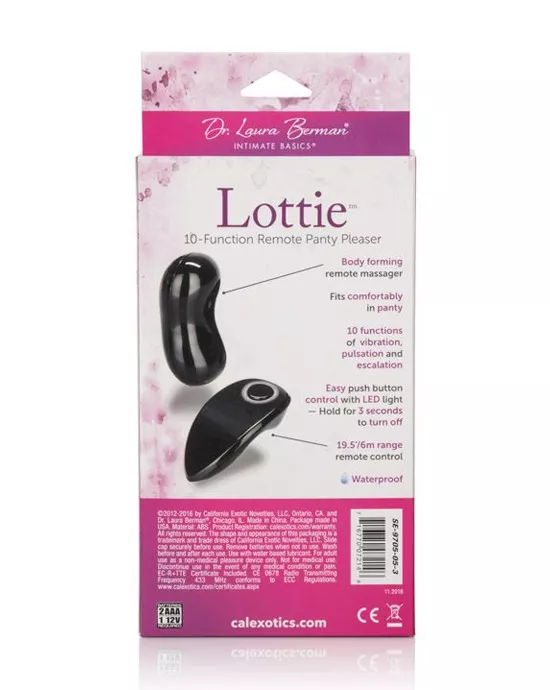 Dr Laura Berman Lottie 10-function Remote Panty Pleaser