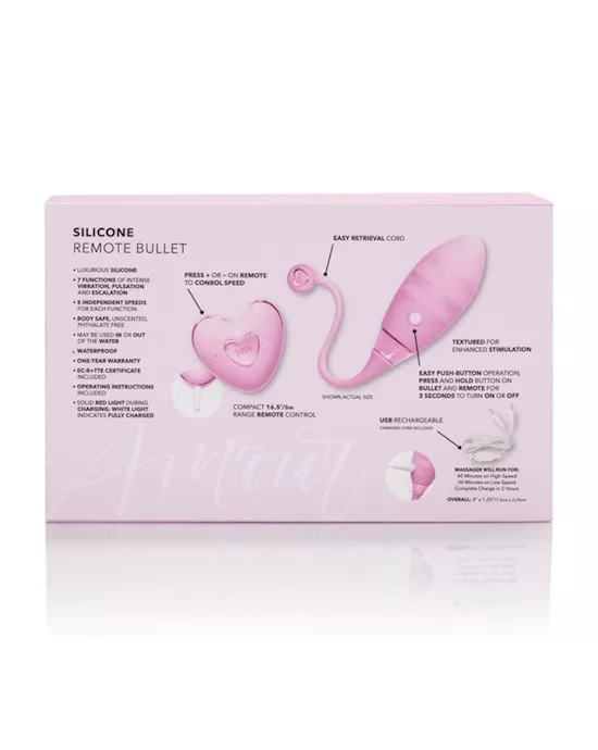 Amour Silicone Remote Bullet