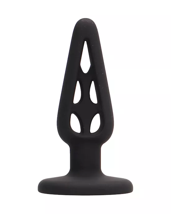ButtPlug-Hollow1-4Inch-Black