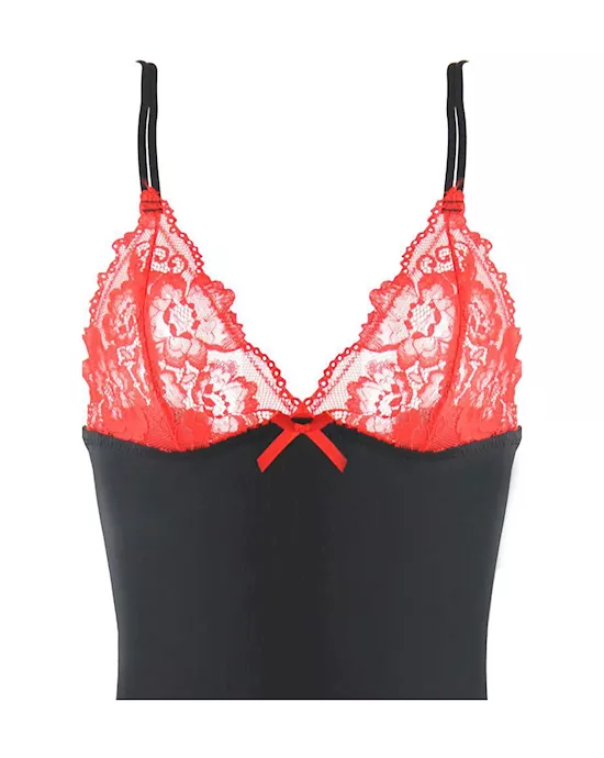 Lace Chemise G-string Set With Garter