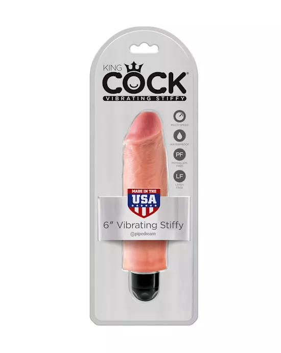KingCock6inVibratingStiffyBlack
