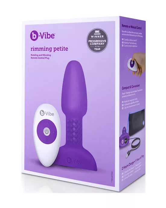 B-vibe Usb Rechargeable Petite Rimming Plug