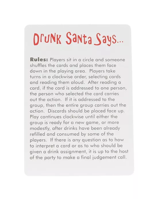 Drunk Santa Says - Drinking Card Game