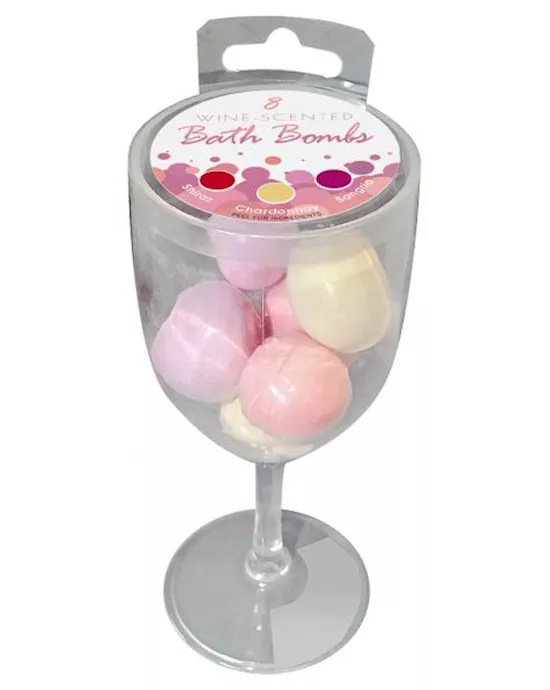 WineScentedBathBombs8pc