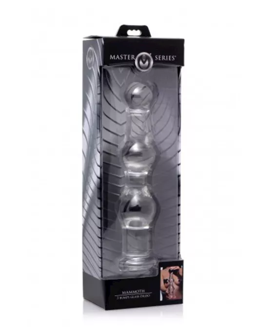 Mammoth 3 Bumps Glass Dildo