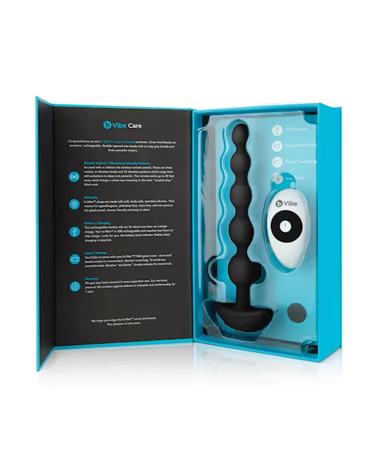 B-vibe Cinco Rechargeable Remote Control Anal Beads