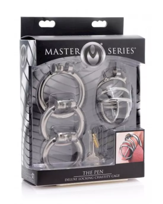 The Pen Deluxe Locking Chastity Cage