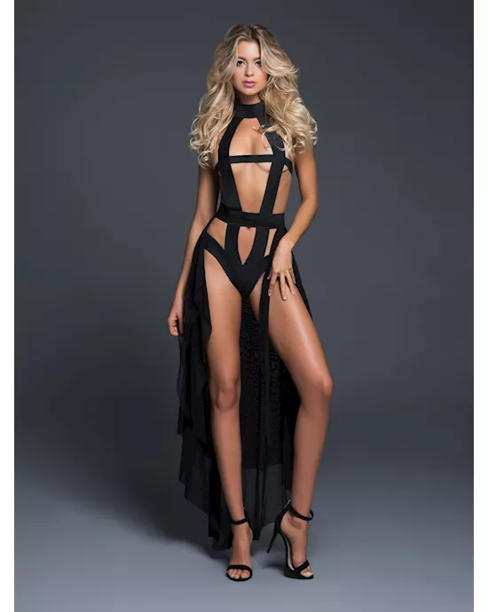 Adore Skye Edge Teddy And Sheer Skirt