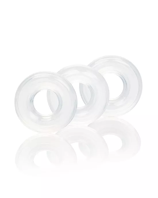 Set Of 3 Silicone Stacker Rings
