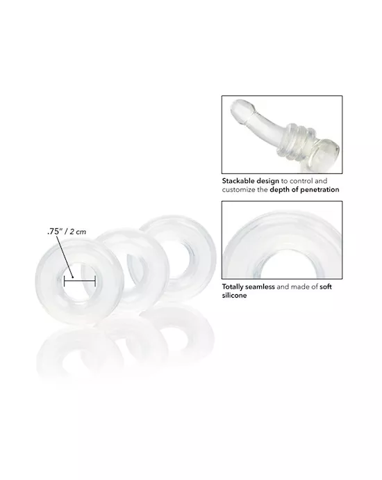 Set Of 3 Silicone Stacker Rings