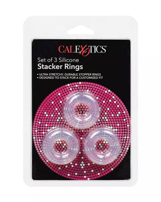 Set Of 3 Silicone Stacker Rings