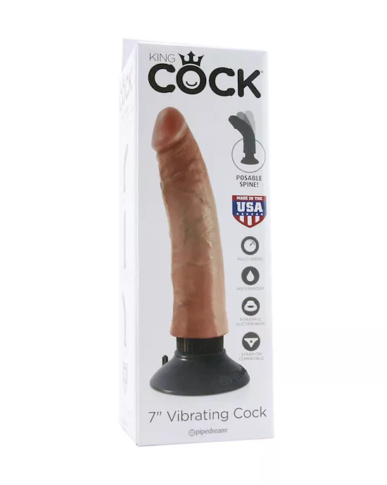 King Cock 7 Inch Vibrating Dildo