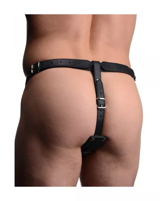 Male Harness With Silicone Butt Plug