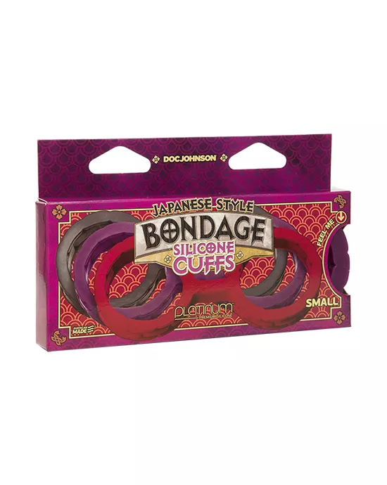Japanese Style Bondage Silicone Cuffs - Small