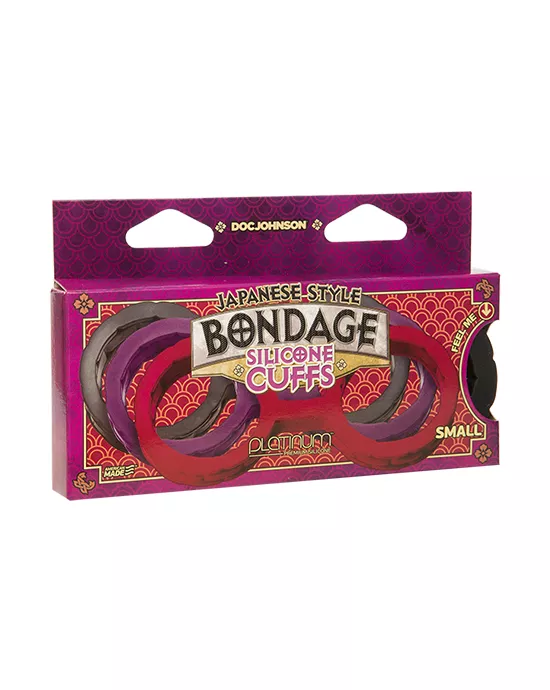 Japanese Style Bondage Silicone Cuffs - Small