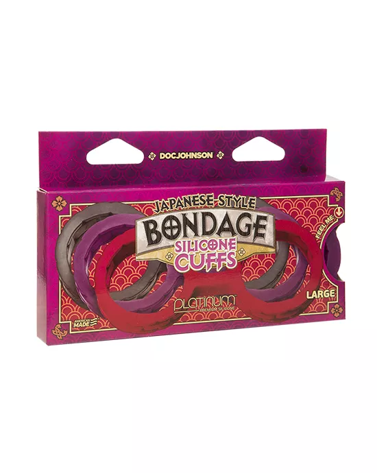 Japanese Style Silicone Bondage Cuffs - Large