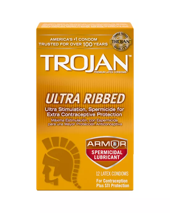 TrojanUltraRibbedArmorSpermicidal